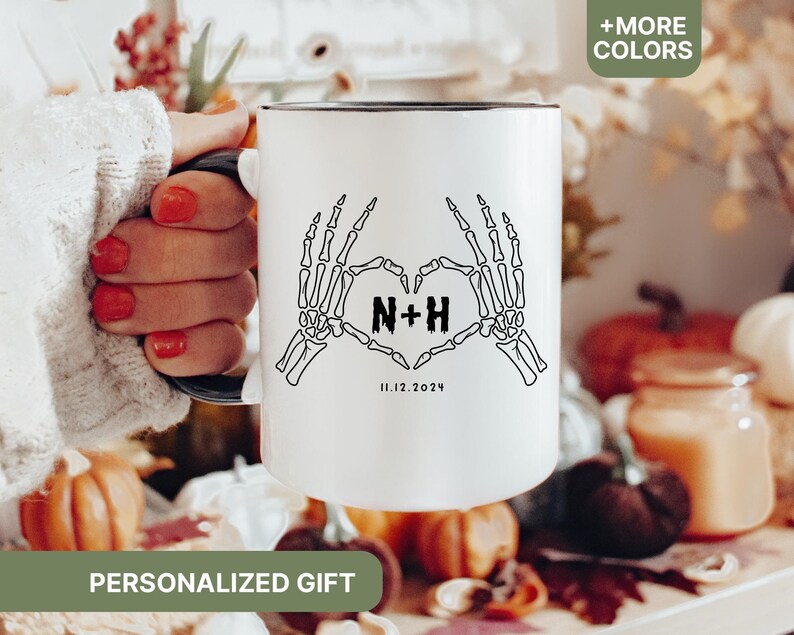 Custom Halloween Mug for Boo Basket, Halloween Couple Gift, Halloween