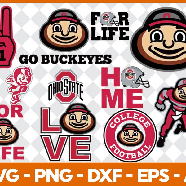 Buckeyes svg Bundle, Buckeyes Football Team svg, College, Ohio State, Universität Maskottchen svg, Clipart, Instant Download