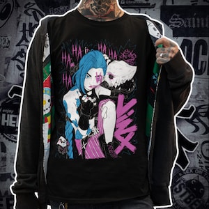 Jinx TShirt, Gaming Shirt, LOL Shirt, Gift for him, Gift for her, Arcane Shirt, Gamer Shirt, Powder shirt, Jinx Tee, Unisex T-Shirt