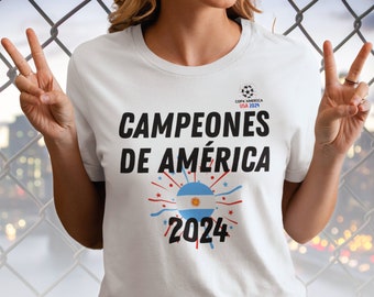 Copa América Tshirt | Argentinien Campeón | Südamerika-Meisterschaft Unisex T-Shirt | Argentinisches Geschenk | Copa America USA 2024