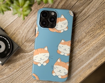 Funda para teléfono resistente con diseño de gatito, resistente a los impactos