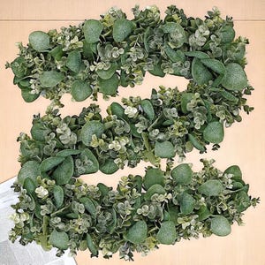 175 cm lange eucalyptusslinger kunstplant | Nep groen blad rotan klimop voor wanddecoratie, bruiloft achtergrond, feestdecoratie decoratie