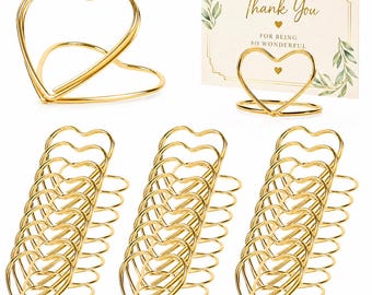 Heart Shape Place Card Holders, Wedding Table Number Stands, Photo Clip Holders, Photo Clip Stands