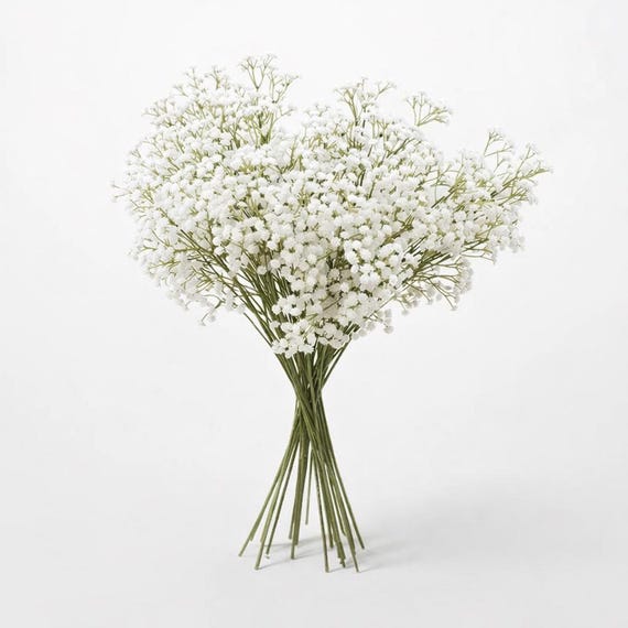 63CM Real Touch Gypsophila Baby’s Breath Artificial Flower | PU Faux Floral Stem for Wedding Bouquet & Home Decor