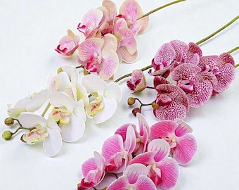 70cm Artificial Orchid Butterfly Flowers | 6 Heads Fake Flower for Home Drapery Wall Wedding Decor