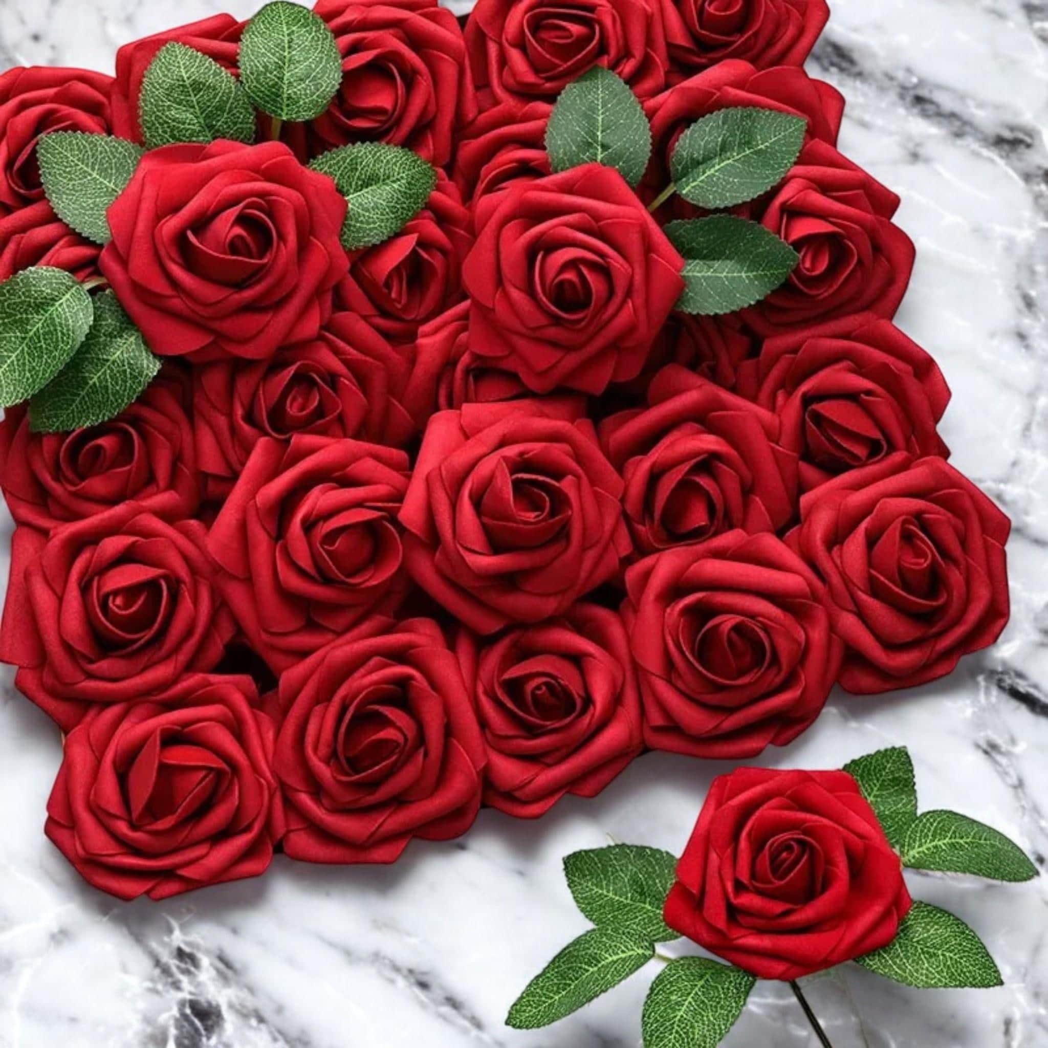 10 rozen met imitatietoffee, roestoranje bloemen, doe-het-zelf bruidsboeketten - Nederland