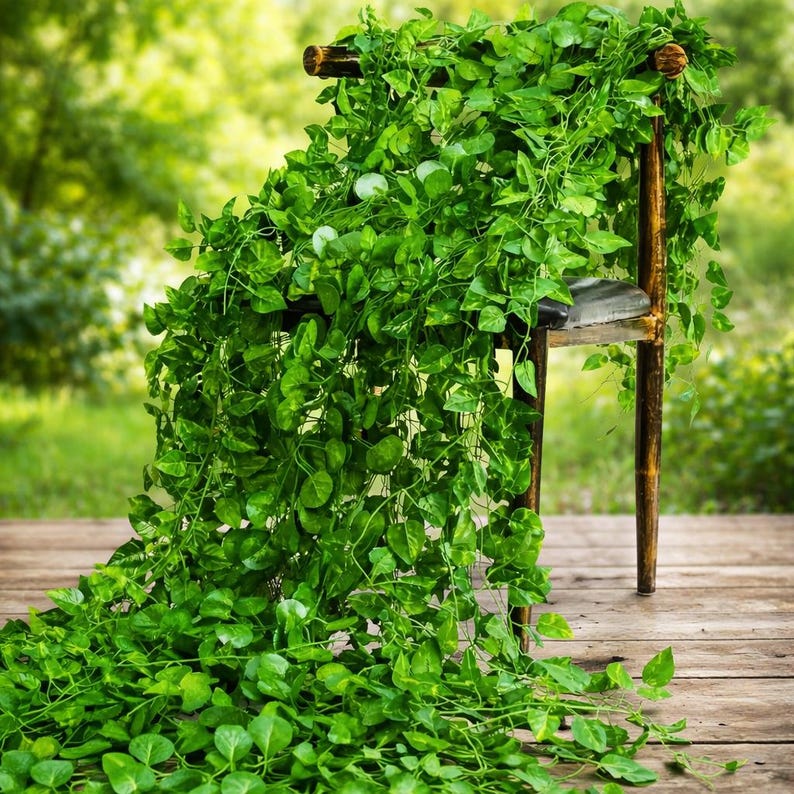 Vine Display 2/4/8/10M Long Artificial Vines Ivy Leaf Plants Hanging Garland Fake ...