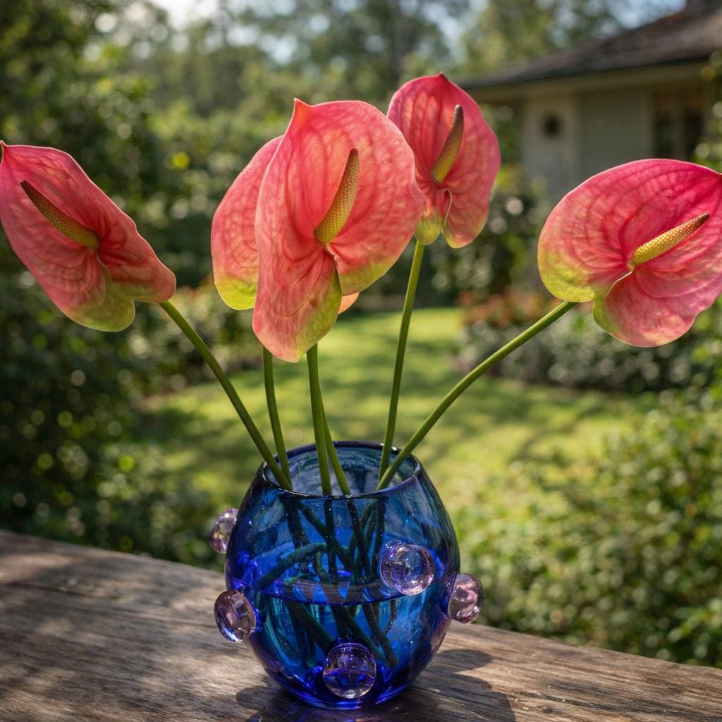 Trio di anthurium artificiali rossi e verdi H61 | Maisons du Monde