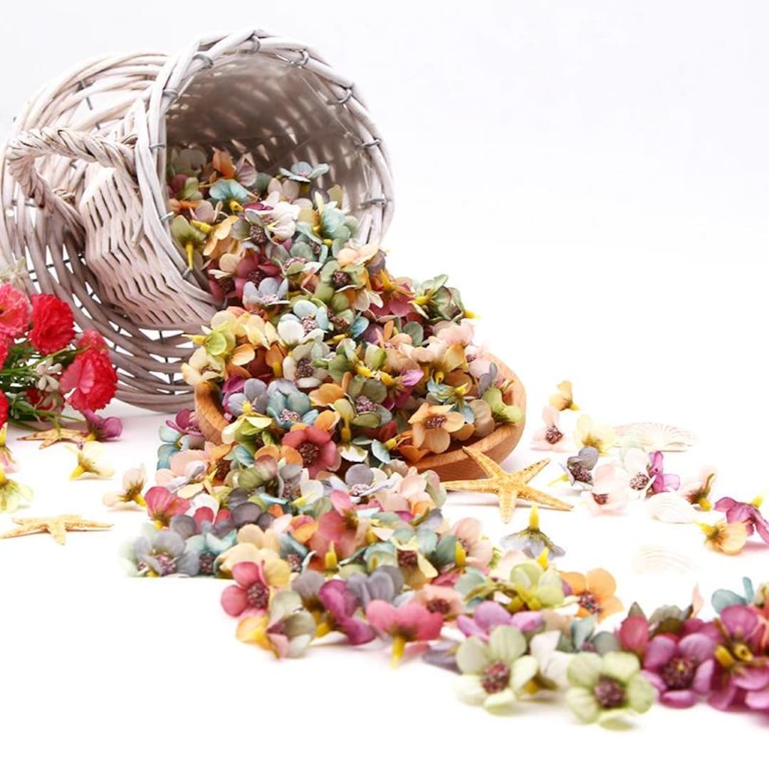 50/100 Pcs Artificial Flower Heads | Mini Daisy Silk Fabric Flowers ...