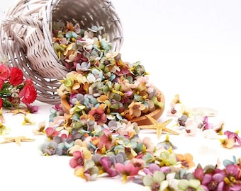 50/100 Pcs Artificial Flower Heads | Mini Daisy Silk Fabric Flowers | Wedding Engagement Party Flowers | Tiny Blossoms Fake Flowers