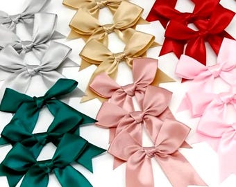 50 Pcs Satin Ribbon Bows | Floral Gift Ties, Wedding Decor