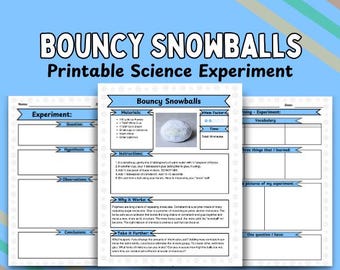 Bouncy Snowballs Science Experiment Printable Worksheet