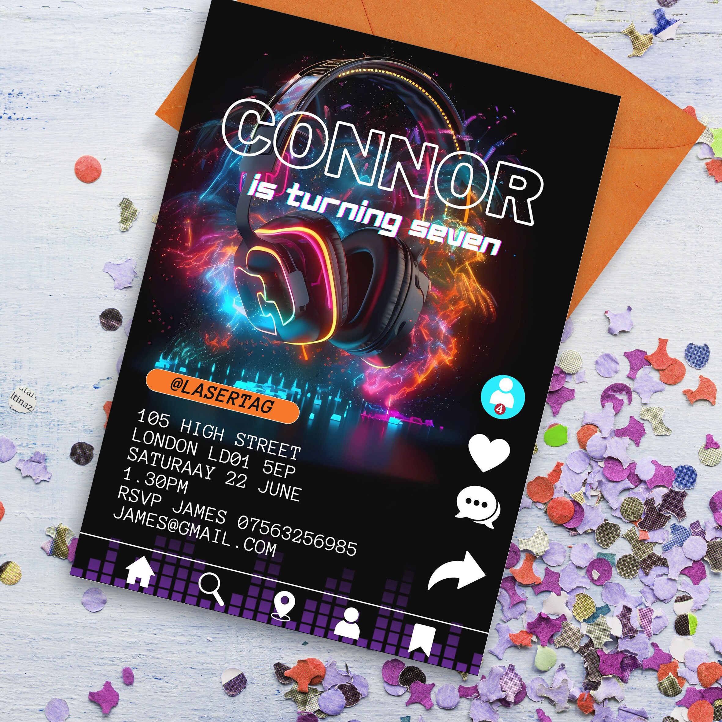 Tiktok Inspired Invitation, Evite, Birthday Invitation Template ...