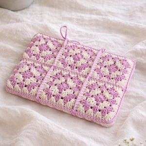 Gehaakte stropdas boekmouwen - rood, roze, beige, e-readerhoes, Kindle-hoes