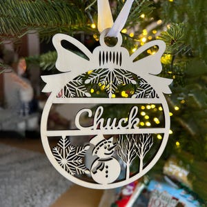 Ornements de Noël en bois - personnalisés individuellement - cadeau pour Noël ou pour décorer - votre propre nom ou texte