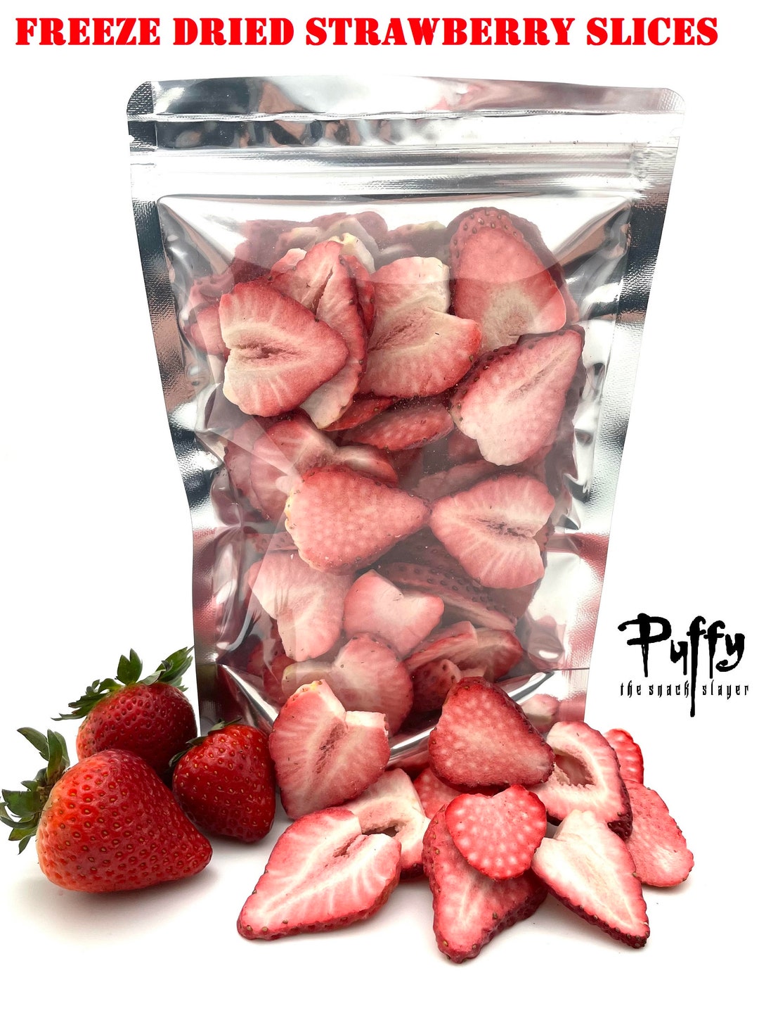 Freeze Dried Strawberry Slices Snacks - Etsy