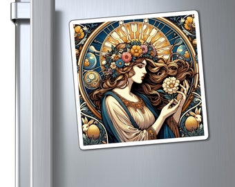 Magnet - Ostara Spring Equinox - Enchanting Dawn & Renewal Decor, Ideal for Pagan and Wiccan Spaces - Kitchen Witch Art