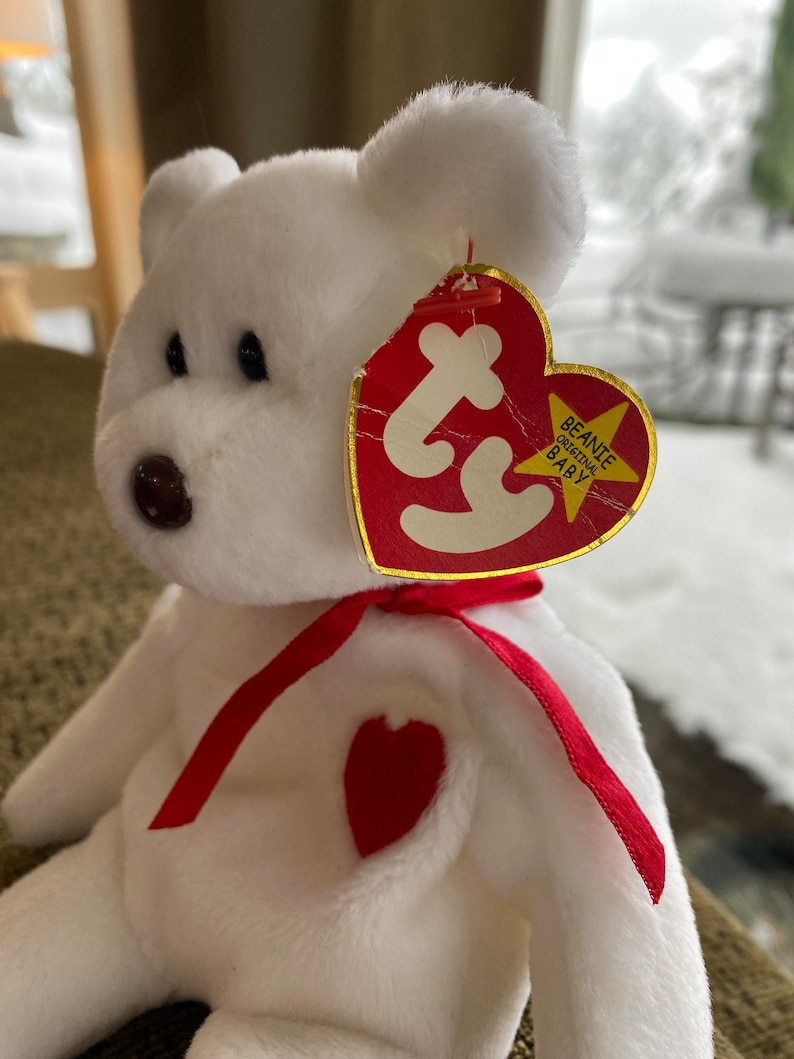 Extremely Rare Beanie Baby Valentino , Rare 'origiinal' Error Valentino