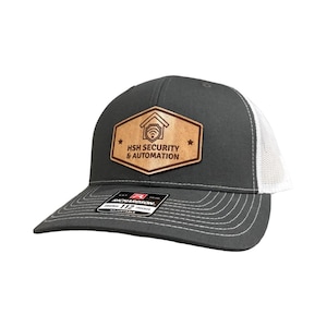 Leather Patch Hat - Custom Logo - Trucker Hat - Richardson 112 - Business Gift - Business Swag