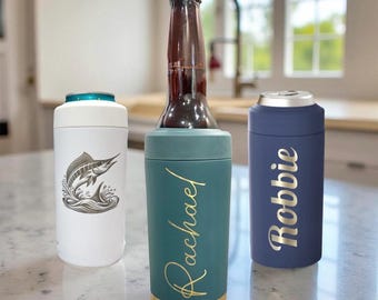 Personalized FrostBuddy Can Cooler - Universal Personalized Drink Sleeve - Custom Design - Laser Engraved - Birthday Gift - Christmas Gift
