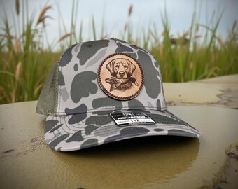 Leather Patch Hat - Duck Hunting - Trucker Hat - Richardson 112 - Outdoors Gift -