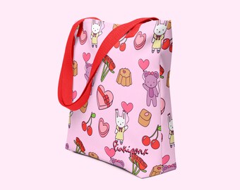 Pinkiponk in pink Tote Bag