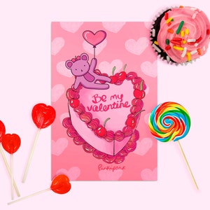 Be my valentine Postkarte