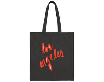 Bolsa Los Angeles, mochila, bolsa de lona de algodão, bolsa preta, laranja, LA, bolsa da moda, bolsa TikTok VSCO, bolsa de saúde mental Pinterest