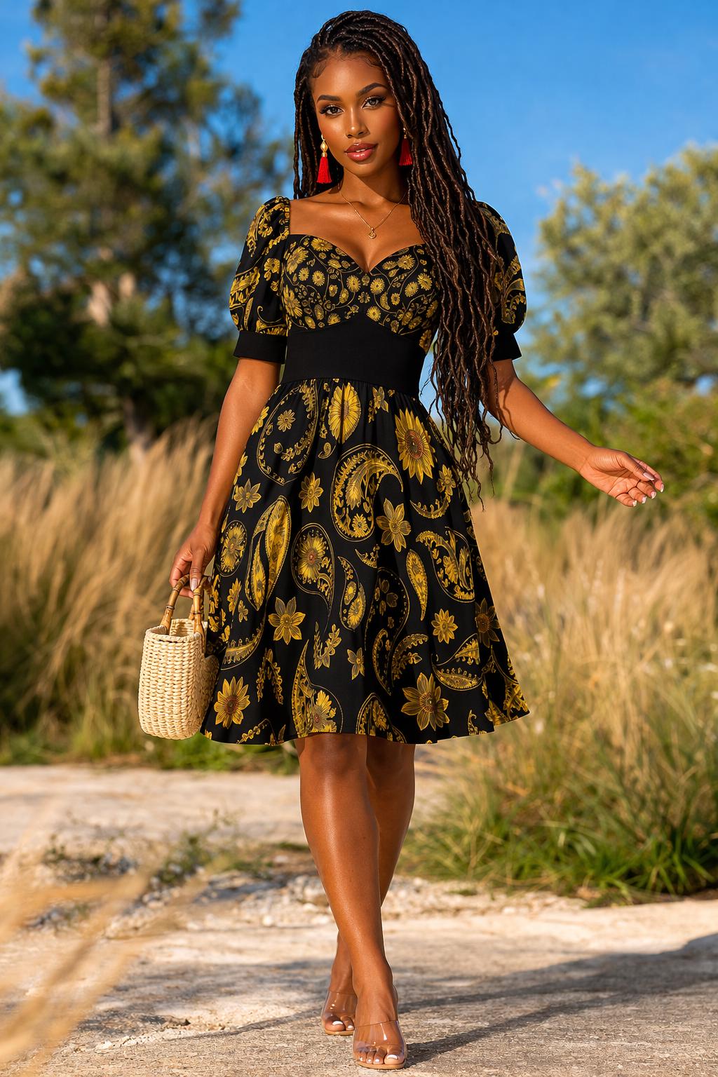 slim fit dress slacks Giselle Gown - Black Mix | Dresses & Jumpsuits main image 0