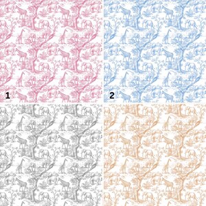 Toile De Jouy Safari Edible Icing Sheet: Cake & Cookie Decorations