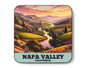 Personalisierter Napa Valley Magnet: Glänzendes MDF Souvenir, 7,5 x 7,5 cm