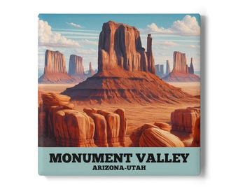 Monument Valley Ceramic Coaster: Arizona, Utah Home Decor