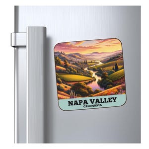 Personalized Napa Magnet , Napa Valley Magnet, 3x 3", Premium Magnet