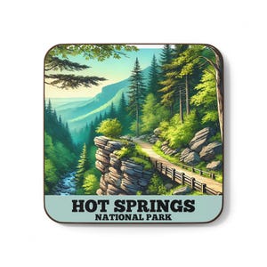 Personalized Hot Springs National Park Magnet: Glossy MDF, 3x3&quot;