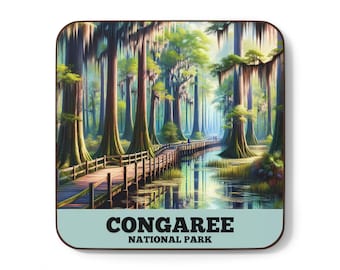 Gepersonaliseerde magneet Congaree National Park: glanzend souvenir, 3 x 3"