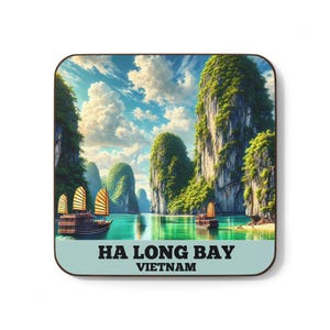 Personalized Ha Long Bay Magnet , Ha Long Bay Vietnam Magnet, Vietnam Magnet,  3x 3&quot;, Premium Magnet