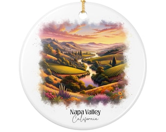 Personalized Napa Valley Ornament: California Home Decor