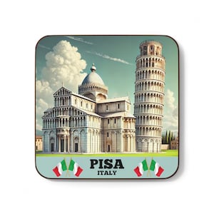 Schiefer Turm von Pisa Magnet: Italien Souvenir, MDF glänzend