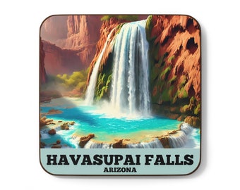 Ímã personalizado das Cataratas de Havasupai: Lembrança do Arizona, 7,6 x 7,6 cm