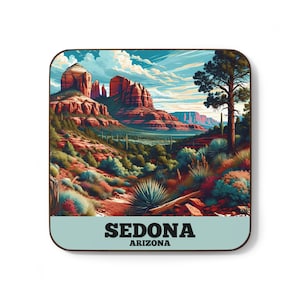 Personalized Sedona Arizona Magnet: Glossy MDF Souvenir (3x3&quot;)