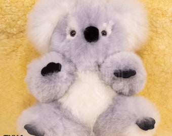 Adorable jouet koala en alpaga - Peluche ultra douce avec fourrure d'alpaga authentique, fabriquée à la main en par