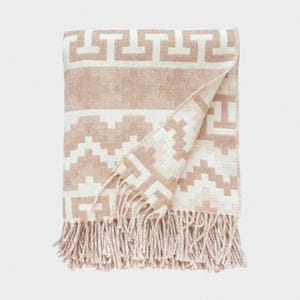 Handcrafted Alpaca Blanket from Peru | Warm Wool Gift Throw with Fringes