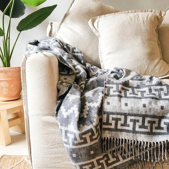 アルパカブランケット アウトドア ひざ掛け ウール ブランケット