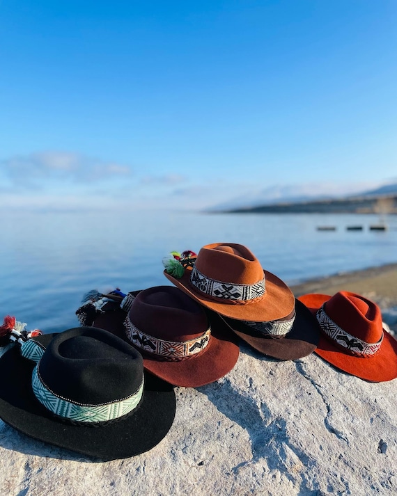 Peruvian Alpaca Wool Felt Fedora Hat, Cusco Handmade