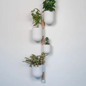 The Ira Vertical Rail Planter: Wall Mounted System by Lofted Goods