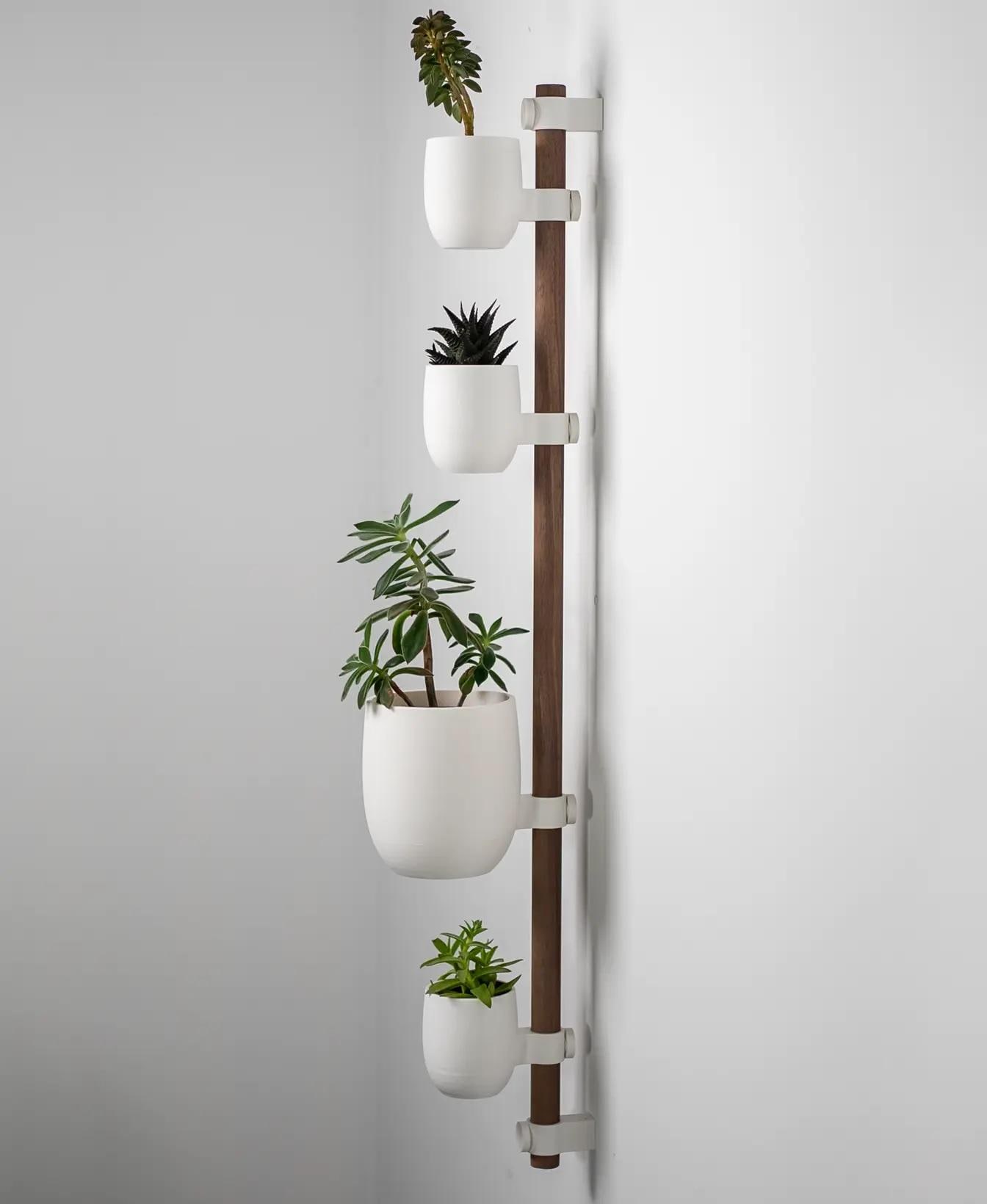 Straight Weave Planter With Hidden Drip Tray | Desktop, Wall or