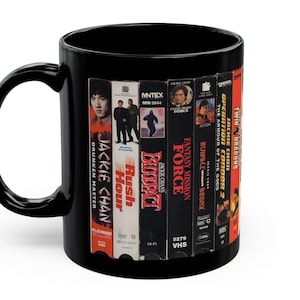Jackie Chan VHS Movie mug, Jackie Chan Mug, Vintage Mug, VHS, Cool Gifts for him, Cool Coffee Mug, Tea Cup, Gifts, US Shipper