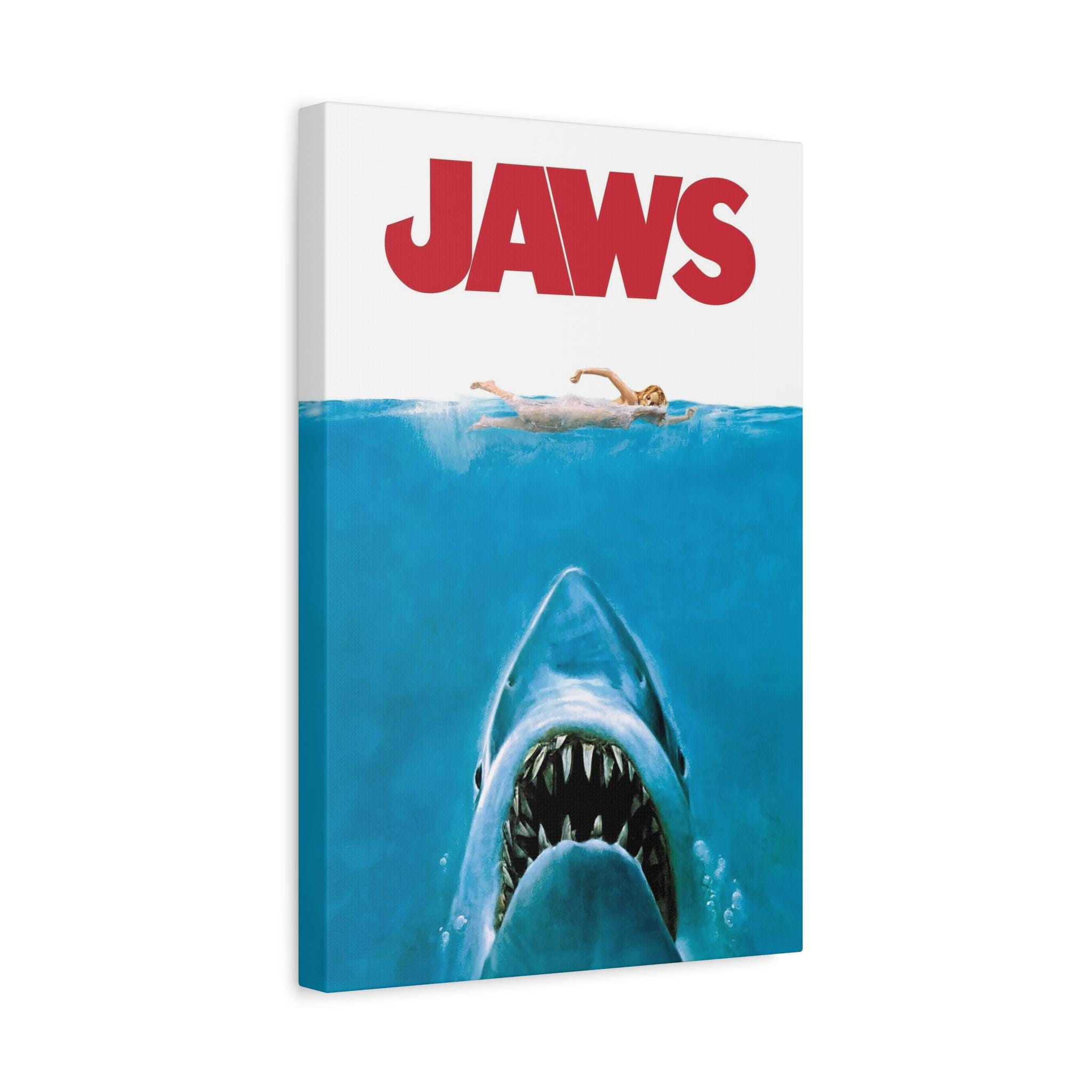 JAWS Canvas Movie Poster Print, Movie Poster, 70's Horror Movie Poster, 70s Movie Poster, Sci Fi Movie Poster, horror fan
