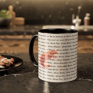 Bubba&#39;s Shrimp Tasse, Forrest Gump, Kaffeetasse, Kaffeetasse, Filmtasse, Filmtasse, Geschenke für Frau, Forrest Gump, Unikat, US Shipper