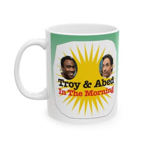 Troy & Abed in the Morning Mug, Mug communautaire, Mug communautaire drôle, Mug drôle, cadeaux amusants pour lui, tasse à café amusante, cadeaux, expéditeur américain